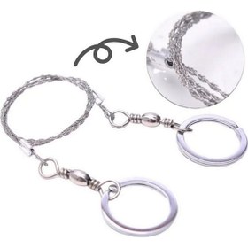 Resim BarkoFix Paslanmaz Taşınabilir Mini Zincir Cep Testeresi Tel Ahşap Plastik Metal Kıl Testere Kamp Testere 