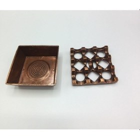 Resim Döküm Kare Küllük Bakır 8cm 