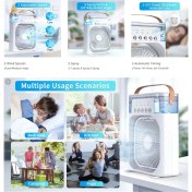 Resim Guitar Klima Fanı USB Su Su Buharlı Vantilatör 7 Renk LED Işık Nemlendirme Masa Fanı Taşınabilir Hava Soğutucu Fan Kapalı-B (Yurt Dışından) 