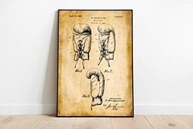 Resim Pegziz pgzzNM1553 Dekoratif Sanatsal Boks Eldiveni Patent Posteri 60x90cm. 