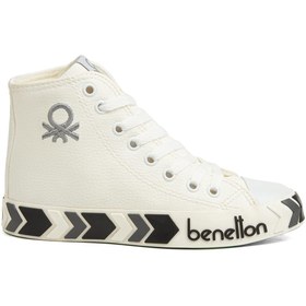 Resim Benetton ® | Bn-30721 - 3374 Beyaz Gri - Kadın Spor Ayakkabı 
