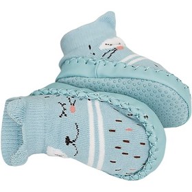 Resim Xiyyadms Yumuşak Kaydırmaz Tabanlı Bebek Çorapları - 6-24 Aylık Çocuklar İçin Renkli Karakter Desenli Çok Renkli 