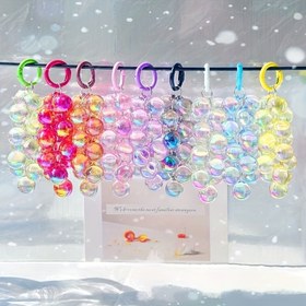 Resim 1 Yeni Model 16mm Yüksek Şeffaflık Iridescent Üzüm Kümesi Kısa Cep Zinciri Boncuklu Zincir Çanta Aksesuar Anahtarlık Kolye Çeşitli Renklerde Mevcut 