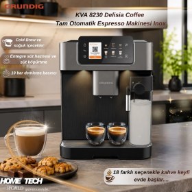 Resim Grundig Kva 8230 Delisia Coffee Tam Otomatik Espresso Makinesi Inox 