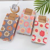 Resim 5 Paket Süper Yumuşak Bohem Çiçekli Havlular - Hızlı Kuruyan, Yüksek Emici Mikrofiber, Mavi, Pembe, Turuncu ve Beyaz Renklerde Canlı Çiçek Desenleri, Ev, Banyo ve Mutfak Kullanımı İçin Mükemmel, Banyo Havluları 