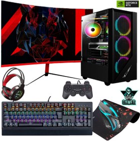 Resim GAMELİNE ELS04 RYZEN 5 5500 32GB DDR4 1TB SSD RTX3050 8GB 24" CURVED OYUNCU MASAÜSTÜ BİLGİSAYAR 