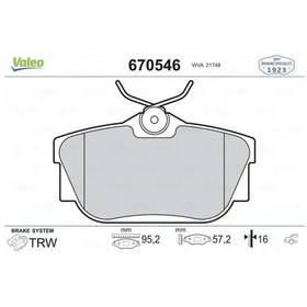 Resim Opel Vivaro Arka Fren Balatasi 2003-2008 Valeo 670546 