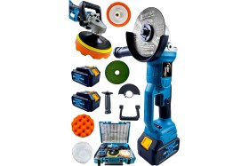 Resim Lieber German 256 Vf Bakır Sargılı Kömürsüz Motor Devir Ayarlı 2 Akülü Taşlama ve Polisaj Makinesi 