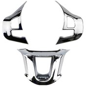 Resim Adet Peugeot 2008 208 308 Parlak Gümüş Araba Direksiyon Simidi Kılıfı 