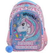 Resim Muggle Okul Çantası Unicorn Pembe Mu-7822 