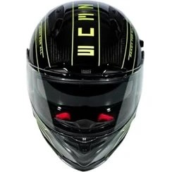 Resim Ohbe Express ZS-1800B Motosiklet Kaskı Kapalı Kask Gloss Carbon Am8 Fluo Yellow L 