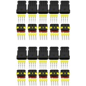 Resim Buhara Elektronik 10 Adet 4Pin Dört Süper Seal Konnektör Su Geçirmez Soket 