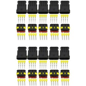 Resim Buhara Elektronik 10 Adet 4Pin Dört Süper Seal Konnektör Su Geçirmez Soket 