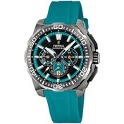 Resim Festina F20725/6 Chrono Bike Quartz Silikon Mavi 20 Atm 46 Mm Erkek Kol Saati 