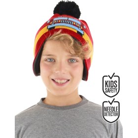 Resim Denokids Kırmızı Itfaiye Desenli Bere Erkek Çocuk İçin 2021 Sonbahar - Kış Sezonu 