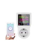 Resim Xindoker Akıllı Priz - Bluetooth Ve App İle Enerji Takibi, Renkli Ekran, Gerçek Zamanlı Tüketim Analizi 