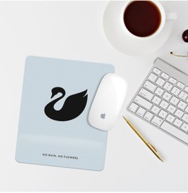 Resim Özer Store Mavi No Rain, No Flowers Bilek Destekli Dikdörtgen Mouse Pad Mouse Altlığı 