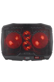 Resim TREND Addison Rampage AD-RC4 Siyah 2-125 mm+2-70mm Işıklı Fan 15"-17" Notebook Soğutucu Stand 