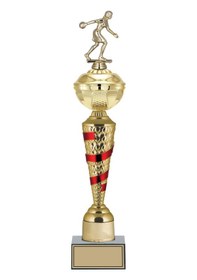 Resim Odak Kupa - Figürlü Kupalar - Bowling Kadın Figürlü Kupalar Fg-077 B - 52 Cm Altın - Beyaz 