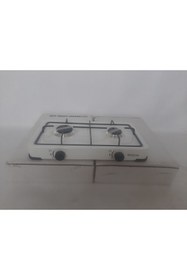Resim UğurKatmer Set Üstü 2 Gözlü Beyaz Ocak Doğalgaz Uyumlu 