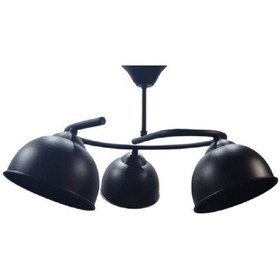Resim Riolight Retro,rustik,vintage Siyah Gövde Siyah Başlık 3xe27 Duyl Siyah 