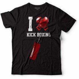 Resim Kendim Seçtim I Love Kıck Boxıng Boks Eldiveni Çocuk Tişört 