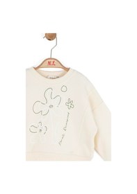 Resim Kız Çocuk Magnet Sweat Nk-39601 Krem - Yeşil 