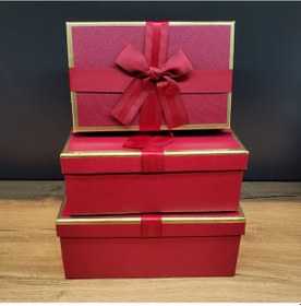 Resim Tasarım 3'lü Kurdeleli Hediye Kutusu Seti 