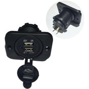Resim Usb Söket 12v/24v İkili Usb Girişi Marin Tip 