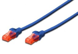 Resim BC-U6050B Beek CAT. 6 Patch Kablo, U/UTP, 5 metre, AWG 26, Mavi Renk 
