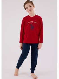 Resim U.S. Polo Assn. U.s. Polo Assn Erkek Çocuk Kırmızı Pijama Takımı 5274-48805 Kırmızı 