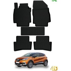 Resim Hitaks Renault Captur 4d Paspas Siyah Araca Özel Oto Paspas 2013-2019 Arası 