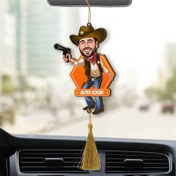 Resim Kovboy Kostümlü Erkek Karikatürlü Araba Süsü 