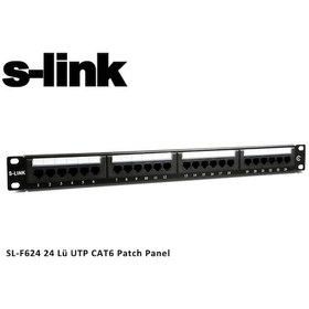 Resim S-Link Sl-F624 24Lü Utp Cat6 Patch Panel 