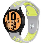 Resim Samsung Galaxy Uyumlu Watch İçin Spor Kordon 5-pro-4-klasik/aktif 2 40mm 44mm 45mm 2 Silver Yellow 20mm Watch Band 