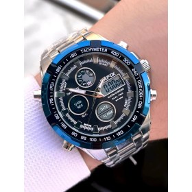Resim Joefox Çelik Kordon Dijital ve Analog 2 Yıl Garantili 3 Atm Suya Dayanıklı Erkek Kol Saati JOE.CL07 