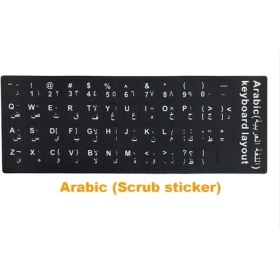 Resim Fano Arapça Türkçe Klavye Sticker Siyah Renk Notebook ve Pc Uyumlu 