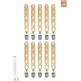 Resim Rustik Led Çubuk Ampul E27 8w 2500k Gün Işığı 10'lu Erd-38 