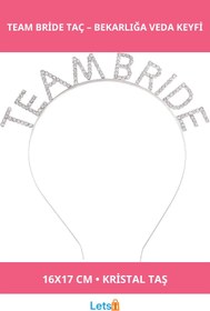 Resim Genel Markalar Gümüş Kaplama Kristal Taşlı Team Bride Taç 