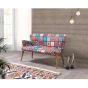 Resim mobilyabazari Liya Patchwork Patchwork Çay Seti Ikili Koltuk (salon, Balkon, Ofis) 
