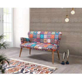 Resim mobilyabazari Liya Patchwork Patchwork Çay Seti Ikili Koltuk (salon, Balkon, Ofis) 