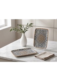 Resim 6 Lı Dikdörtgen Tabak / Servis Tabağı / Sunum/ Meze/servis/ Kayık Tabak 23x16 Cm Alhambra Moove Diğer 