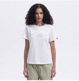 Resim Ellesse Ef445-of Bisiklet Yaka Kadın T-shirt - Kırık Beyaz 