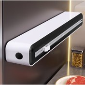 Resim 2-in-1 Mutfak Sarma Makinesi Kesici ile - Yeniden Kullanılabilir, Gıda ile Temas Yapmayan Taze Sızdırmazlık Makinesi Çekmece Depolama için, Dayanıklı ABS Malzemesi, Kullanımı ve Depolaması Kolay, Gıda Depolama ve Düzenleme için İdeal, Mutfak Depolama Çözümü | Modern Mutfak Aksesuarı | Dayanıklı Mutfak Eşyası 