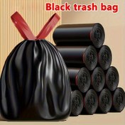 Resim 100 Adet Ağır Hizmet Tipi Siyah Çöp Torbası, 10.0 KG Kapasiteli, Sızdırmaz ve Koku Geçirmez Tek Kullanımlık Plastik Çöp Poşeti - Bahçe, Banyo, Gıda Atıkları İçin Uygun, Dikişsiz Düz Taban Tasarım, Taşıması Kolay, Endüstriyel Çözüm | Sızdırmaz Çöp Poşetleri 