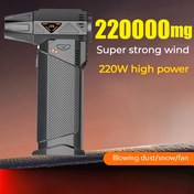 Resim LED Aydınlatmalı El Tipi Turbo Fan, Yüksek Hızlı Fırçasız Motor, 52m/s Rüzgar Hızı, 4000mAh*2 Geniş Kapasiteli Batarya Araba Toz Üfleyici, Taşınabilir Dış Mekan Toz Temizleme Fanı! Araba Temizliği İçin Uygun, 4 Ayarlanabilir Hız - Arabalar İçin Mükemmel! 