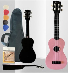 Resim 4 Telli Abs Ukulele Pembe - Çanta,tel,pena 