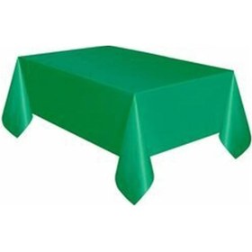 Resim Yeşil Renk Kullan At 120x180 Cm Doğum Günü Partisi Için Tek Kullanımlık Düz Plastik Masa Örtüsü Tüm Yaşlar 
