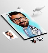 Resim Kişiye Özel Bay Başhekim Karikatür 104 Parça Ahşap Puzzle - 1 Diğer