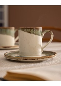 Resim Madame Coco Maure 6 Kişilik 12 Parça Kahve Fincan Takımı - Yeşil 8684427300299 Çok Renkli 